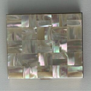Iridescent Mother of Pearl Mirrored Compact Antique